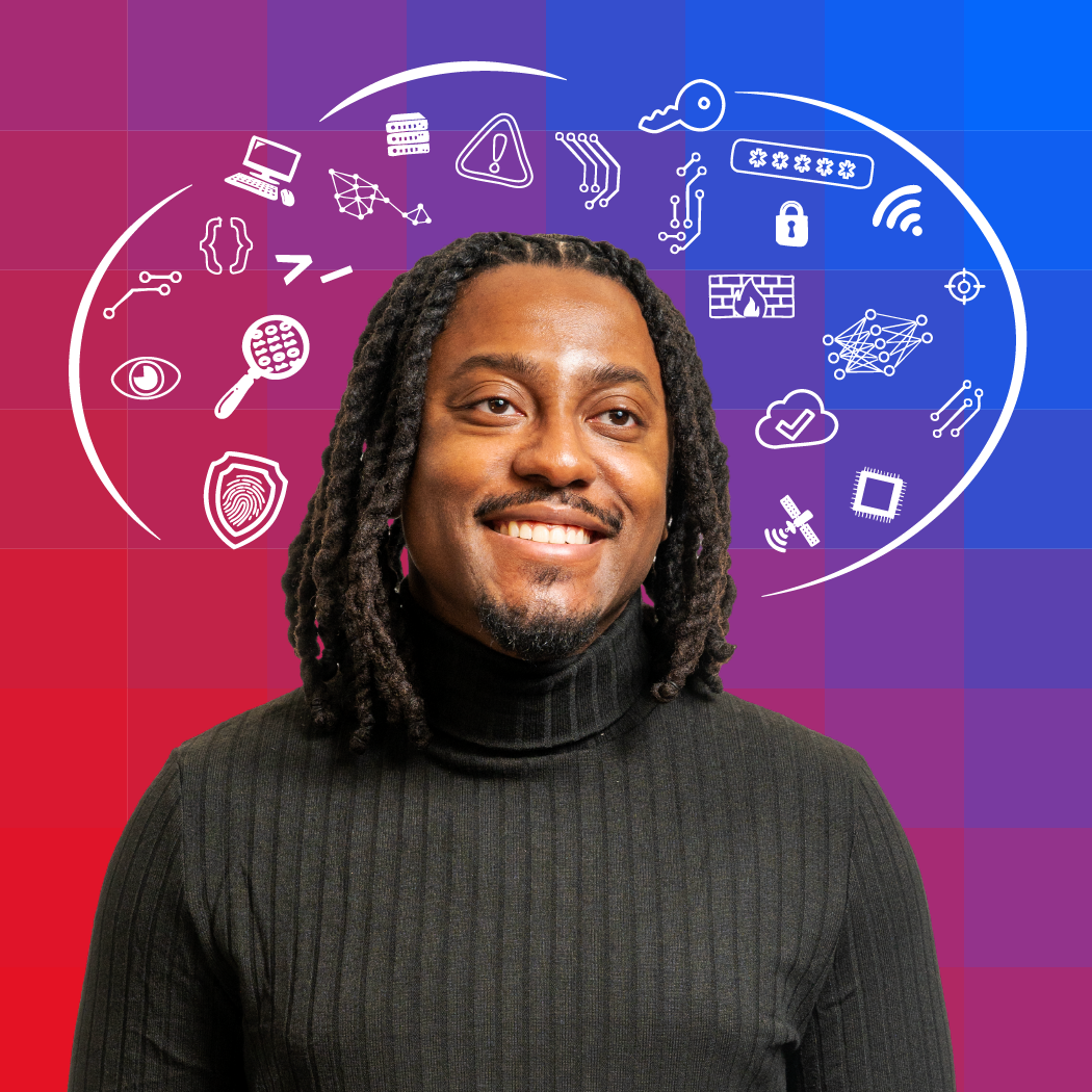 Cedric with symbols illustrated over the head and in the mind